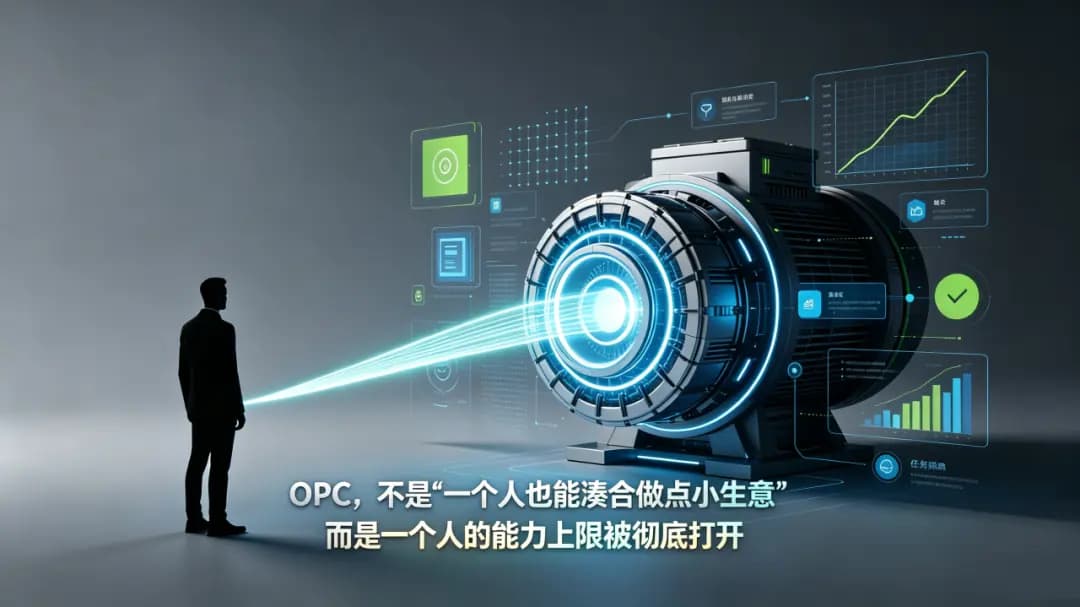 OPC 一人公司与 DiWorker 开放协作平台配图